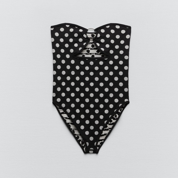 Zara NWT polka dot bodysuit with ring detail - Picture 8 of 10